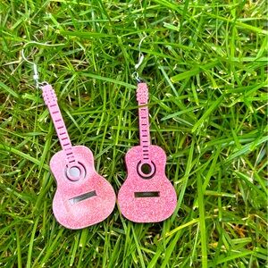 Sparkle Guitar Earrings